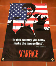 Usado, Boneco Do Filme Scarface Lona Banner Bandeira Americana EUA Poster Tony Montana sinal A7 comprar usado  Enviando para Brazil