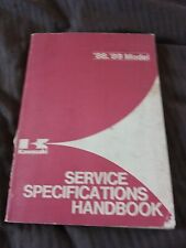 Kawasaki service specification for sale  BARRY