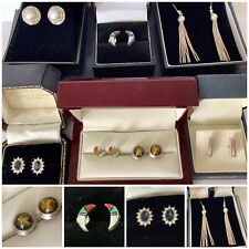 Used, Job Lot Jewellery Sterling Silver 925 Earrings Inc Amber,Turquoise & Coral Etc for sale  HASTINGS