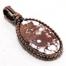 Pingente de joia de cobre artesanal envolto em fio de pedra preciosa cavalo selvagem 2,4" SR 863 comprar usado  Enviando para Brazil