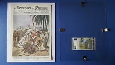 Libia Fezzan Graziani oasi Brak 1930 La Domenica del Corriere quadro vetro usato  Cairo Montenotte