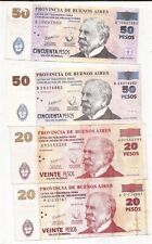 Argentina 4 billetes falsos, 2 de 50 patacones y 2 de 20 patacones segunda mano  Argentina 
