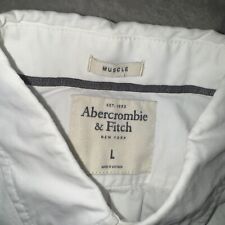 Camisa masculina Abercrombie & Fitch tamanho muscular grande branca manga longa comprar usado  Enviando para Brazil