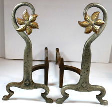 Antique flower andirons for sale  Clawson