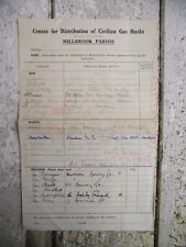 Original WWII Home Front Distribution of Civilian Gas Masks ,Millbrook Parish, used for sale  Shipping to South Africa