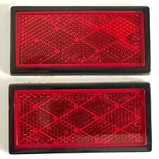(2) SATE LITE 15 RED 3-1/2 x 1-3/4" RECTANGLE REFLECTOR SAE-A-80-DOT ADHESIVE for sale  Shipping to South Africa