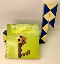 Vintage 1980's Rubik's Cube Snake Blue White + Shaping Rubik's Snake Book Rare! for sale  Shipping to South Africa