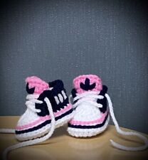 Zapatos de bebé de ganchillo hechos a mano ganchillo lana bebé botines zapatillas segunda mano  Embacar hacia Argentina