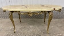 1950’s Art Moderne Gilt Metal Faux Marble Top Coffee Table Made In England for sale  Shipping to South Africa