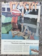 Vintage 1957 Johnson Seahorse Boat Motor Advertising Ad USA 14”x 10” Fishing for sale  Shipping to South Africa