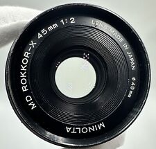 Minolta 45mm f/2 pancake MD Rokkor-X Prime Lens MD Mount for X-700 for sale  Shipping to South Africa