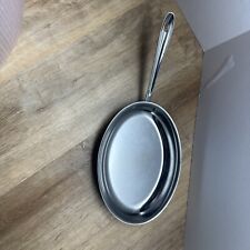 All Clad Oval Omelette Pan L 12 1/2  W9x H 1 3/4  All Stainless Steel. Vgc for sale  Shipping to South Africa