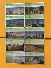 UK BT Phonecards - 10 x 50 Units - English Heritage Full Set BTA103 - 112, used for sale  Shipping to South Africa