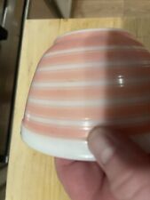Vintage Pyrex Pink & White Rainbow Stripes 401 Nesting Mixing Bowl 1-1/2 Pint for sale  Shipping to South Africa