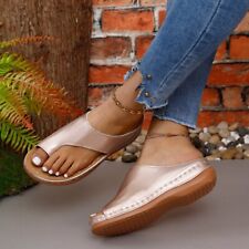 Usado, Chinelos ortopédicos femininos tanga sandália cunha chinelo casual sapatos baixos comprar usado  Enviando para Brazil