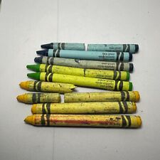 Lote de crayones descontinuados Crayola diente de león, amarillo verde y azul verde segunda mano  Embacar hacia Argentina
