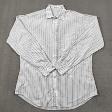 Camisa masculina casual luxo com botões listrados Georgio Armani vintage tamanho 16-34/35 comprar usado  Enviando para Brazil