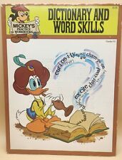 Libros de Trabajo de Práctica de Mickey's 1979 RAROS ""Diccionario y Habilidades de Palabras"" Talla 3-5 segunda mano  Embacar hacia Argentina