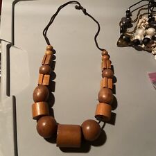 Wooden bead necklace for sale  Rogers