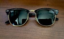 Óculos de sol Ray Ban Club Master 51 21 3016 preto e dourado, usado comprar usado  Enviando para Brazil