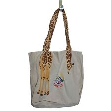 Bolso de lona de cola de animal jirafa ecológico reutilizable bolsa de compras animales de circo segunda mano  Embacar hacia Argentina