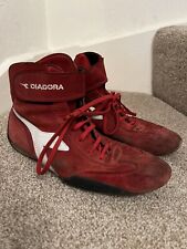 Botas de carrera Diadora Karting rojas talla 43 hechas en Italia segunda mano  Embacar hacia Argentina