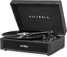 Victrola Record Player Vintage 3-Speed Bluetooth Suitcase Turntable - Black, used for sale  Shipping to South Africa