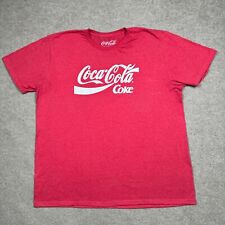 Camiseta masculina Coca Cola tamanho 2XL vermelha manga curta gola redonda refrigerante soletrar logotipo comprar usado  Enviando para Brazil