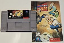 Earthworm Jim 2-SNES (Super Nintendo) Authentic Cartridge/Booklet. Tested. Works for sale  Shipping to South Africa