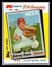 Used, 1982 Topps Kmart 20th Anniversary Johnny Bench #18 Cincinnati Reds for sale  Shipping to South Africa