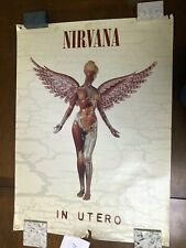 Usado, Pôster muito raro Nirvana no útero original 1993 David Geffen subpop pomo pôster comprar usado  Enviando para Brazil