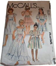 Vtg McCall's Uncut Sewing Pattern 8496 Girls Size 8 Frilly Dresses Five Types for sale  Shipping to South Africa