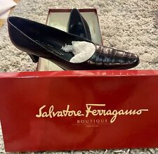 Salvatore Ferragamo Boutique Black Leather  “Dali” Pumps - women’s size 9 for sale  Shipping to South Africa