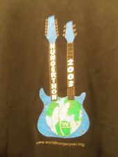 Usado, HUNGERTHON 2003 Guitarra Gráfica Negra World Hunger Año XL Camiseta Nueva York segunda mano  Embacar hacia Argentina