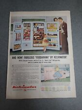 1955 Kelvinator Foodarama refrigerator fridge freezer PRINT AD Masonite Corp IL, used for sale  Shipping to South Africa