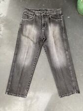 Jeans jeans Y2K Southpole preto cinza branco perna folgada 38 comprar usado  Enviando para Brazil