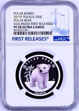 Usado, Moneda P Tuvalu 2017 PROOF plata Polar Babies oso polar NGC PF70 1/2 OZ con OGP FR segunda mano  Embacar hacia Argentina