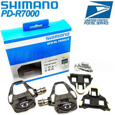 Pedais de bicicleta de estrada Shimano 105 PD-R7000 carbono SPD-SL com chuteiras SM-SH11 preto novo, usado comprar usado  Enviando para Brazil