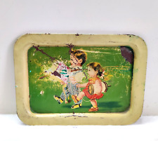 Bandeja de servir decorativa vintage infantil da década de 1950 com gráficos de pipa TR41 comprar usado  Enviando para Brazil