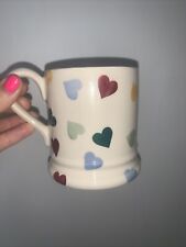Used, emma bridgewater mug 1/2 pint heart for sale  DUNMOW