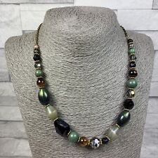 Beaded necklace brown for sale  PRUDHOE