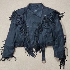 Leather fringe biker for sale  NOTTINGHAM