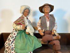 Estatueta Santons de Provence casal velho sentado no banco cena formal vida comprar usado  Enviando para Brazil