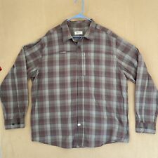 Used, Mens Gander Mountain Guide Series Long Sleeve Gray Plaid Button Shirt Size 2XL for sale  Shipping to South Africa