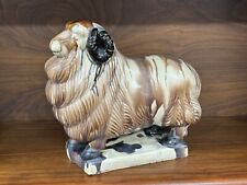 Vintage Chinese Sancai Glaze Tang Style Pottery Figure of a Sheep or Ram for sale  Shipping to South Africa