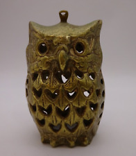 Brass owl candle for sale  BOLTON