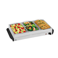 Aquecedor de buffet Food Server placa quente 3 bandejas temperatura ajustável 200W prato de atrito comprar usado  Enviando para Brazil