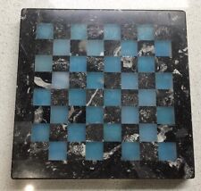 Quality vintage black marble and blue stone chess board. Italian. for sale  Shipping to South Africa