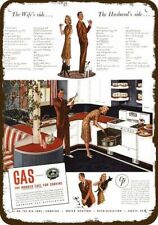 1941 gama de gas natural y cocina vintage réplica decorativa de letrero de metal segunda mano  Embacar hacia Argentina