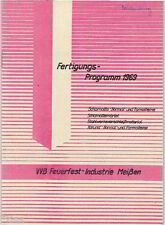 VVB refrattario industria Meißen: manifatturiero programma 1969: chamotte/DDR usato  Spedire a Italy
